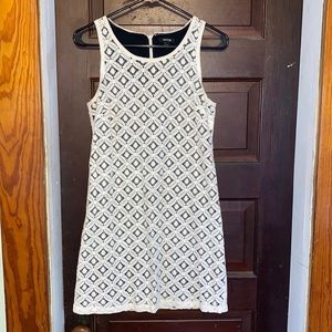 Black and white lace dress